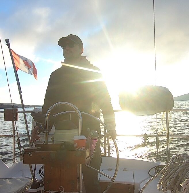 Alex Sailing on Bras d'Or Lake